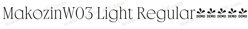 MakozinW03 Light Regular字体转换